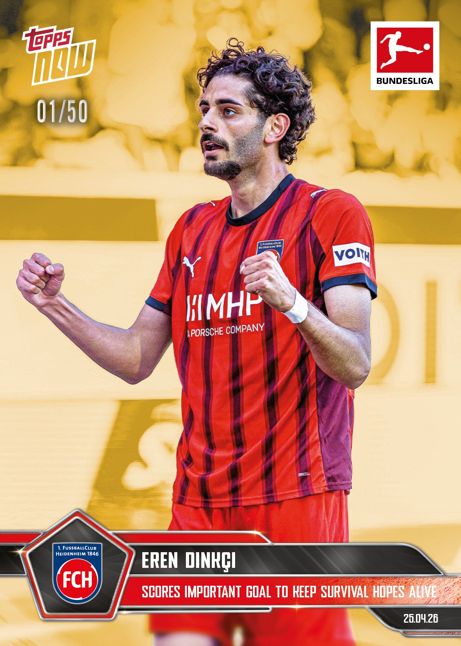 Eren Dinkçi - 2025-26 Bundesliga Topps NOW - Card 179 - PR: 82 - Image 6