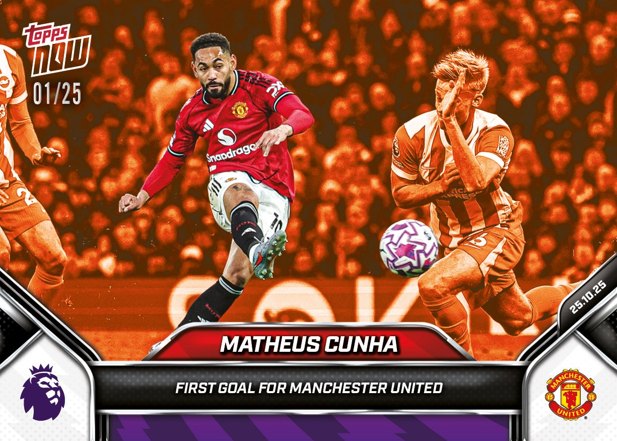 Matheus Cunha - 2025-26 Premier League Topps NOW - Card 40 - PR: 611 - Image 5