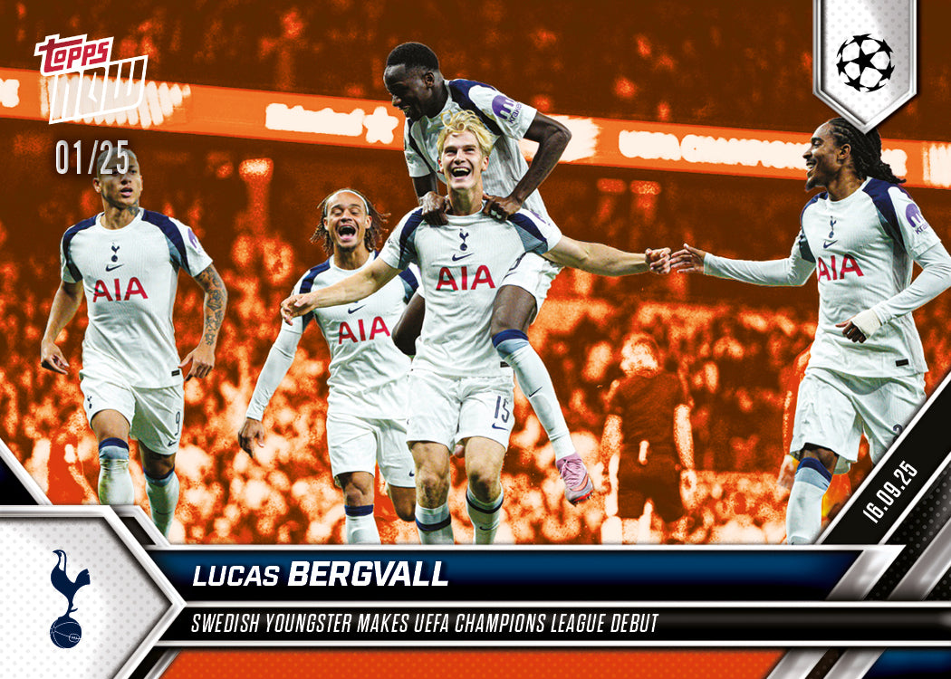 Lucas Bergvall - 2025-26 UCL Topps NOW Card 11 - PR: 528 - Image 5