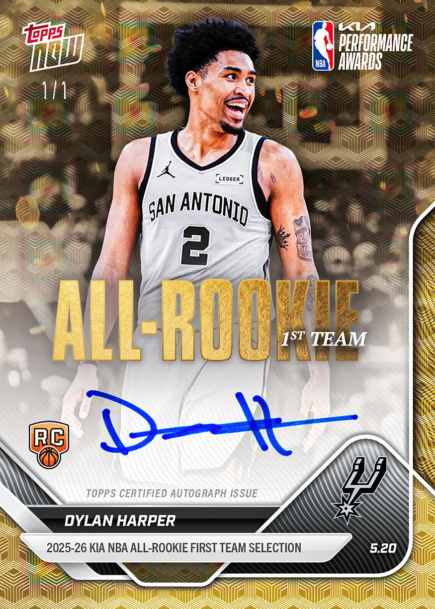 Dylan Harper - 2025-26 NBA Topps NOW - Card AR04 - PR: 10100 - Image 2