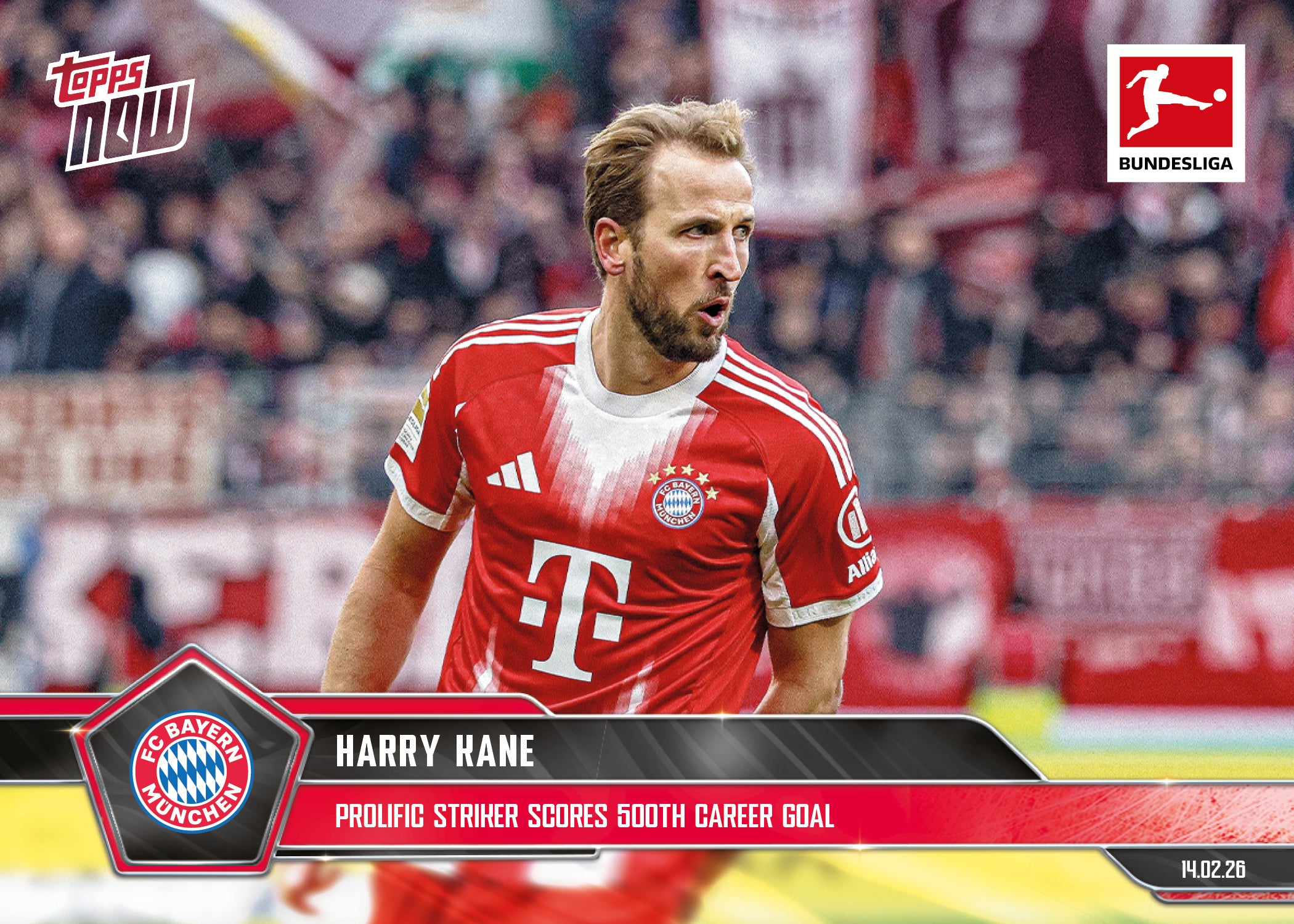 Harry Kane - 2025-26 Bundesliga Topps NOW - Card 125 - PR: 1349 - Image 2