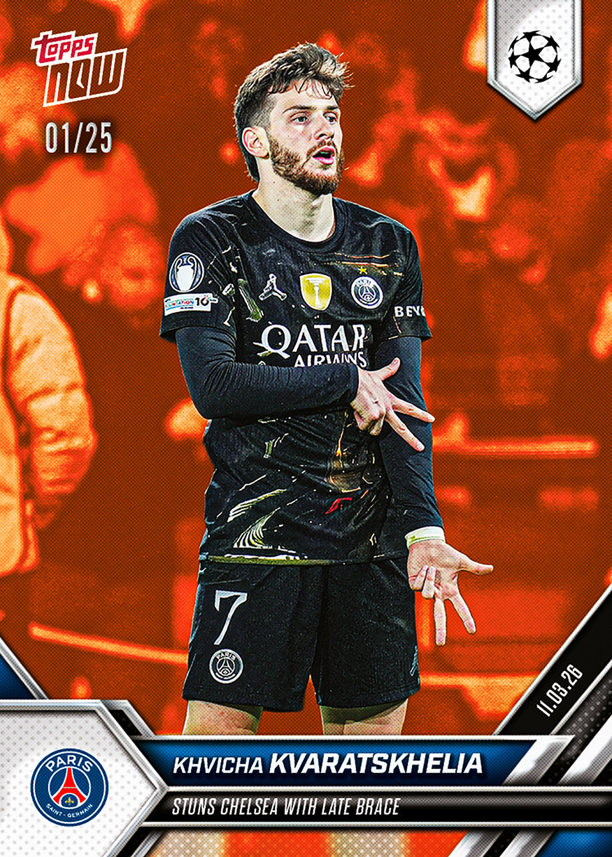 Khvicha Kvaratskhelia - 2025-26 UCL Topps NOW - Card 105 - PR: 1324 - Image 5