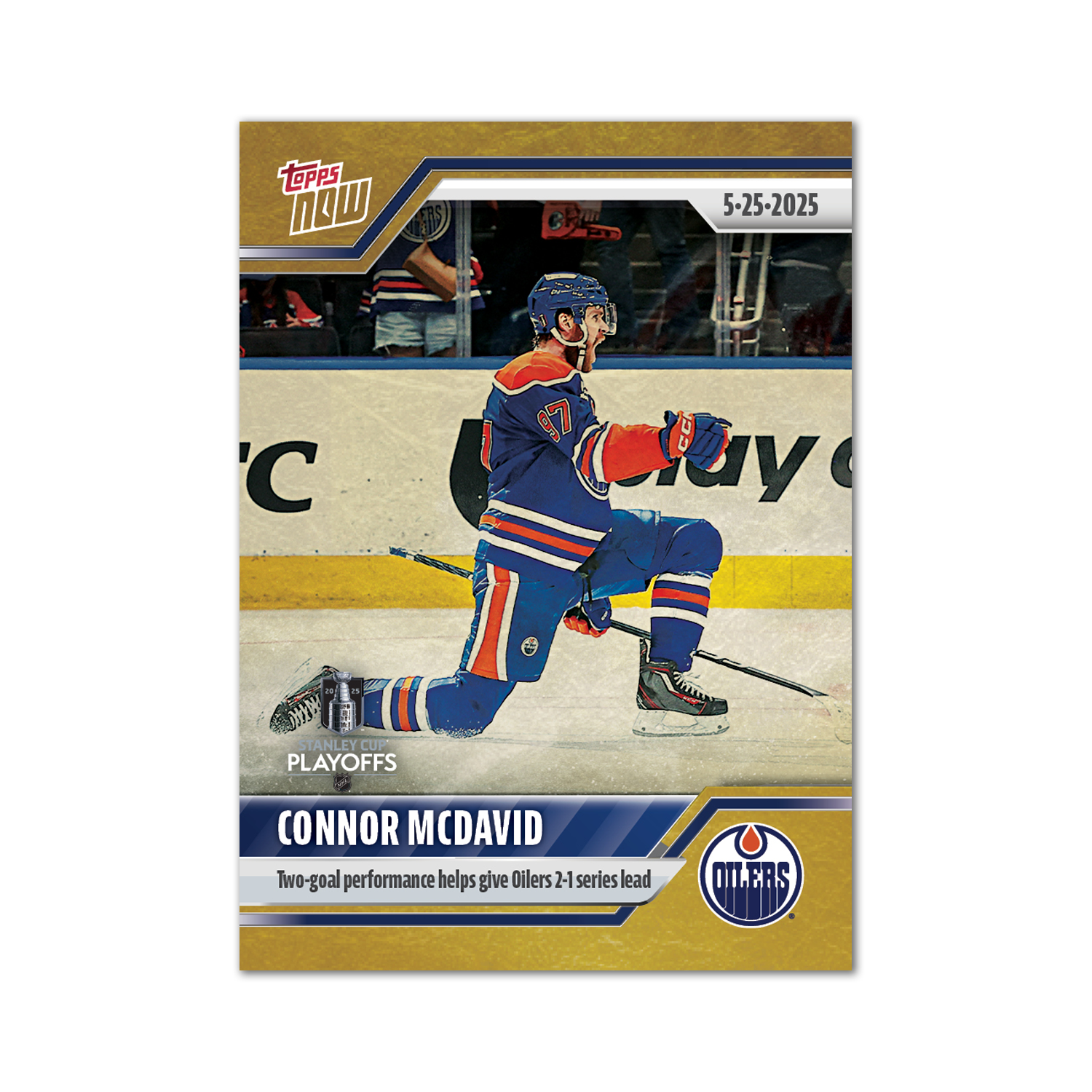 Connor McDavid - 2024-25 NHL Topps NOW - Sticker # 195 Pack - PR: 305 - Image 2