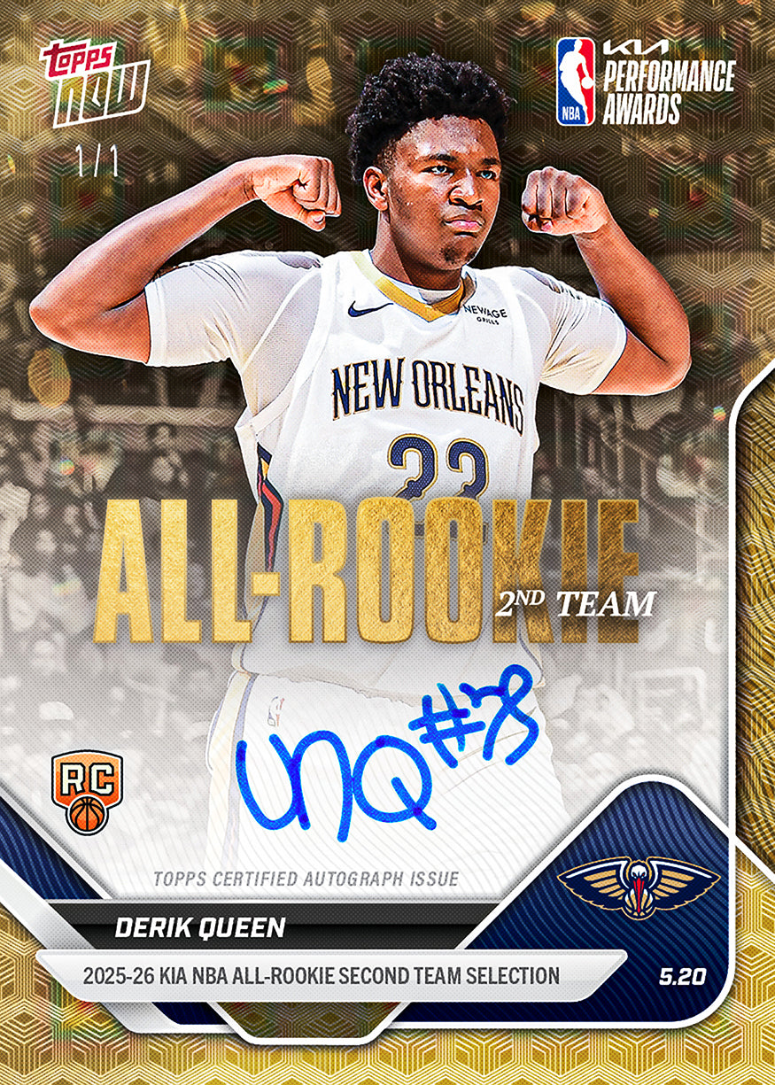 Derik Queen - 2025-26 NBA Topps NOW - Card AR08 - PR: 1344 - Image 2