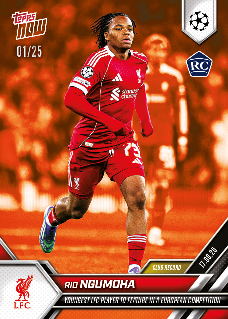 Rio Ngumoha - 2025-26 UCL Topps NOW - Card 14 - PR: 2412 - Image 5