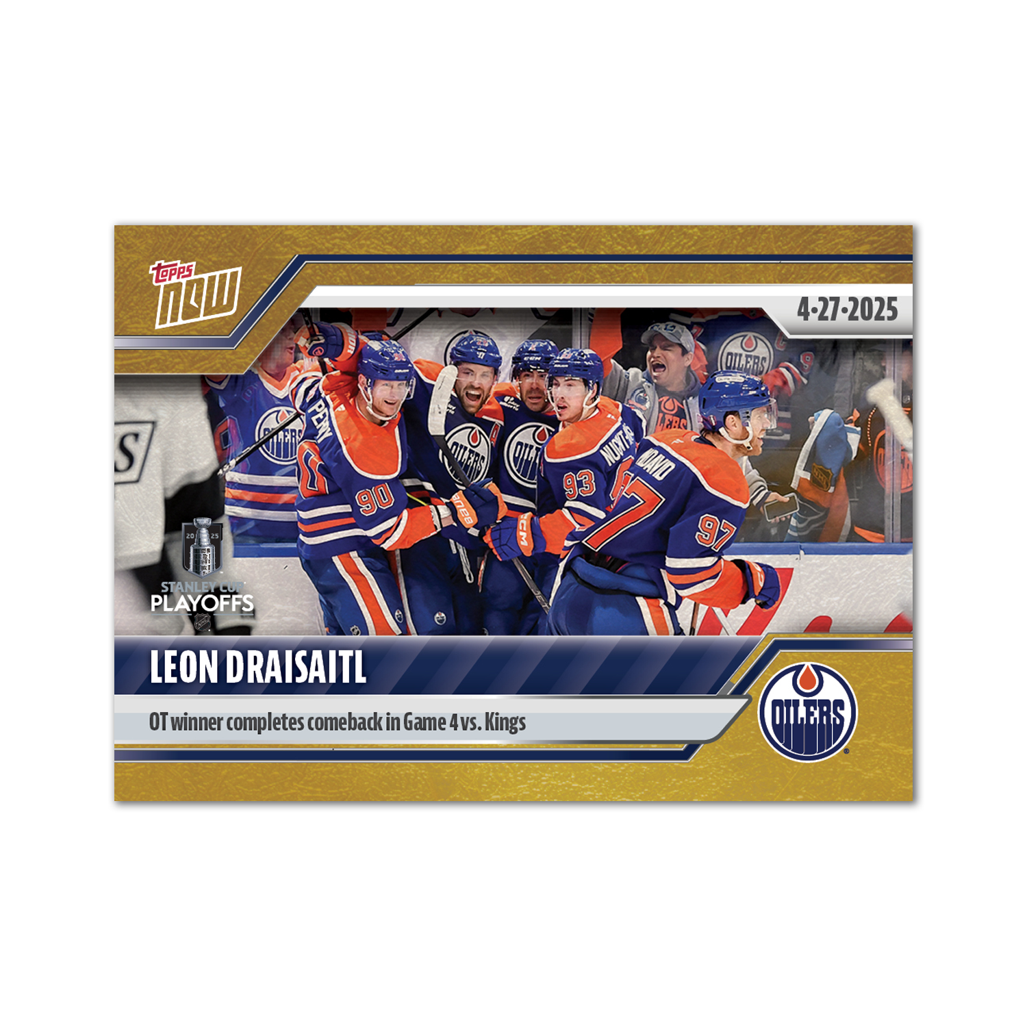 Leon Draisaitl - 2024-25 NHL Topps NOW - Sticker # 171 Pack - PR: 130 - Image 2